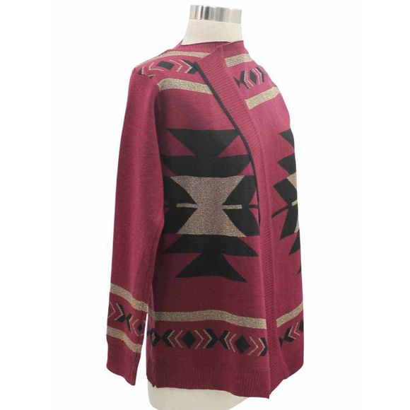 Tribal Print Cardigan Sweater - Picture 3 of 3